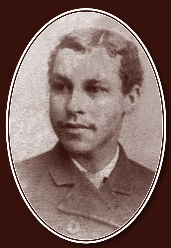 Black man with faint mustache and combed wavy hair